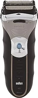 Braun 390Cc, Series-3 Men Electric Foil Shaver/Razor With Charging Station - Black/Silver