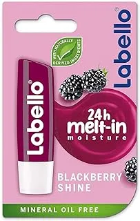 LABELLO Lip Balm, Moisturising Lip Care, Blackberry Shine, 4.8g