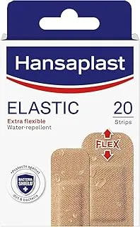 Hansaplast Elastic Plasters, Extra Flexible & Breathable, 20 Strips (2 sizes)