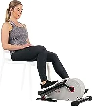 Sunny Health & Fitness Fully Assembled Magnetic Under Desk Elliptical Peddler, Portable Mini Elliptical, Foot & Leg Pedal Exerciser, Optional with Handlebars