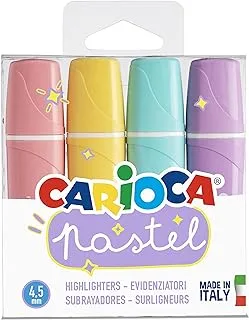 CARIOCA Pastel Highlighters Memolight Trasp. Box 4pcs