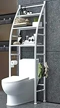 COOLBABY Metal Toilet Cabinet Shelving Kitchen Bathroom Space Saver Shelf Organizer Holder New, Generic, White