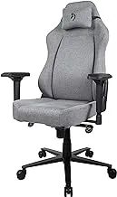 AROZZI PRIMO WOVEN FABRIC GAMING CHAIR - GREY - BLACK LOGO