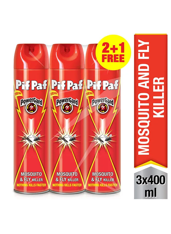 Pif Paf InstaKill Mosquito And Fly Killer 400ml Pack of 3