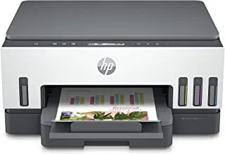 HP Smart Tank 720 All-in-One Printer Wireless, Print, Scan, Copy, Auto Duplex Printing, Print up to 18000 black or 8000 color pages, White/Grey [6UU46A]