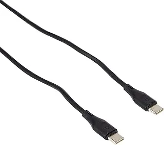 Porodo PVC USB C to USB C Cable 60 W 2 m, Black, PD-U2CCC-BK