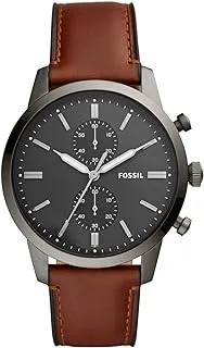 Fossil Townsman Men's Grey Dial Leather Analog Watch - Fs5522