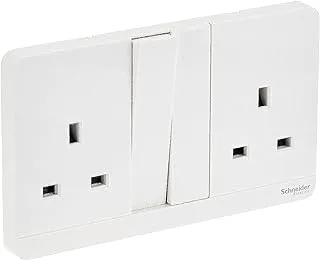 Schneider Electric AvatarOn, 2 Gang, Socket, 13A 250V, White, E83T25_WE_G12