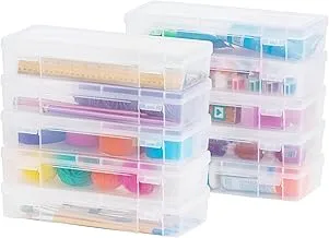 IRIS USA, Inc. Iris 585172 Modular Supply Case, Pvc-Free ,Large,10 Pack, Clear