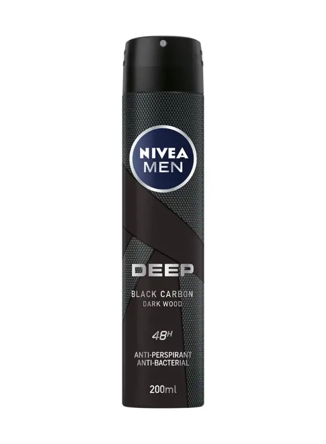 Nivea Deep Black Carbon Dark Wood Anti-Perspirant Spray 200ml