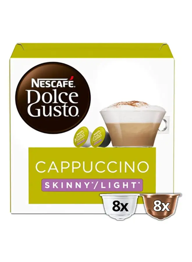 Nescafe Dolce Gusto Skinny And Light Capsules Cappuccino 16 Capsules 161.6grams