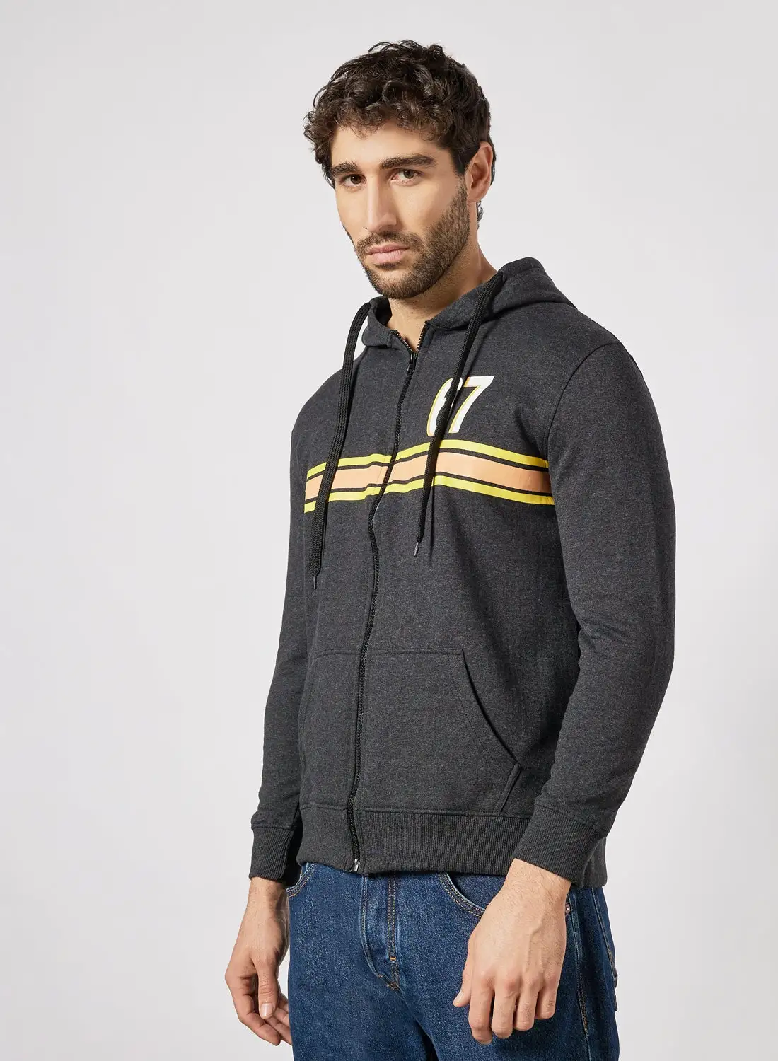 QUWA Casual Comfortable Hoodie Dark Grey