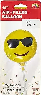 Emoji Stick Cake Topper Balloon Sunglasses