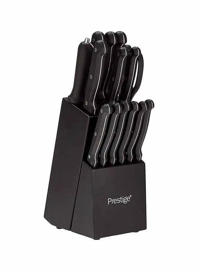 Prestige 15-Piece Knife Block Set Black/Ivory