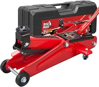 BIG RED T825013S1 Torin Hydraulic Trolley Floor Service/Floor with Blow Mold Carrying Storage Case, 2.5 Ton (5,000 lb) Capacity,