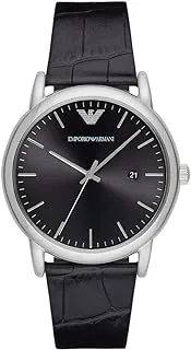 Emporio Armani Men's Three-Hand Leather Watch