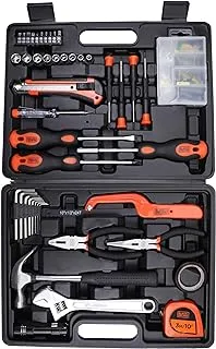 Black & Decker 126 Pieces Hand Tool Kit In Kitbox For Home Diy & Professional USe, Orange/Black - Bmt126C, 2 Years Warranty