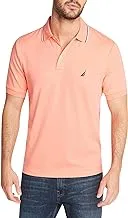 Nautica Men's Classic Fit Short Sleeve Dual Tipped Collar Polo Shirt