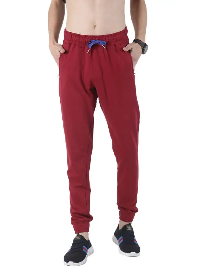 Blue Saint Zip Pocket  Joggers Red