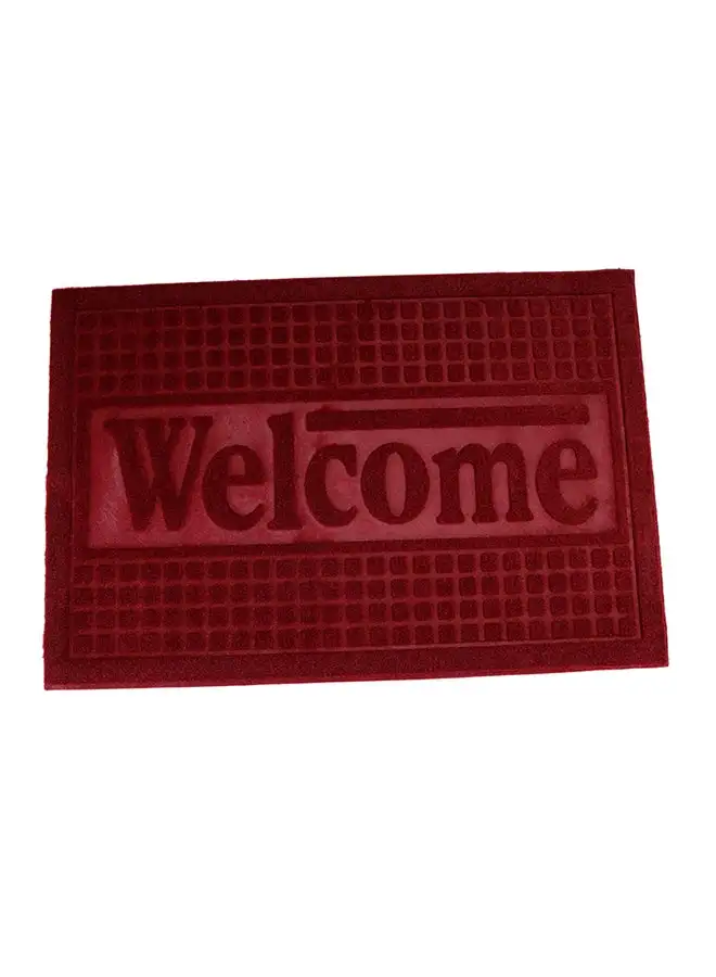 Royalford Welcome Printed Square Door Mat Red 40 x 60cm 