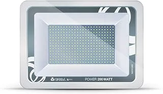 Rafeed LED Floodlight Outdoor 200W 6500K | 17077 Lm | Size: 408X280X40Mm | Lifespan 30,000Hrs