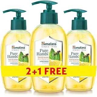 Himalaya Purehands Hand Wash Liquid Tulsi & Lemon Protect Your Hands from Germs- 3 X 250ml