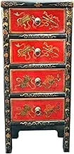 Dubai Garden Centre 4 Drawers Classic Design Cabinet, Red