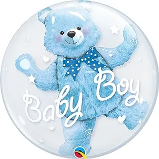 Qualatex Baby Bear Double Bubble, 24-Inch Size, Blue