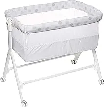 ART920-157 Cam - Sempreconte Baby Co Bed Cradle, Baby Cot, Rocking Cradle, Convertible, Foldable, Essential Sleeping Portable, Crib, Bedside - Grey Polka Dot