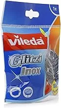 Vileda Glitzi Inox Spiral Scourer 1Pc, Stainless Steel, Anti-Burn Cleaning, Long-Lasting, Ergonomic Design (1 Pc Per Pack)