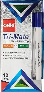 Cello Trimate Ball Pen 1.0mm Box Of 12Pc Blue