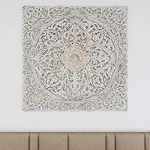 Deco 79 Traditional Carved Wood Flowers Wall Decor, 36