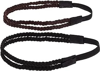 Xcluzive Hair Band, Black/Brown, Pack of 2, One Size