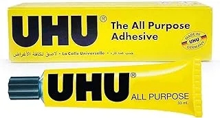 Uhu All Purpose Adhesive, The Tried And Tested Universal Glue For Almost All Gluing Cases Like Crafts And Repair, Tube, 35 Ml, Transparent