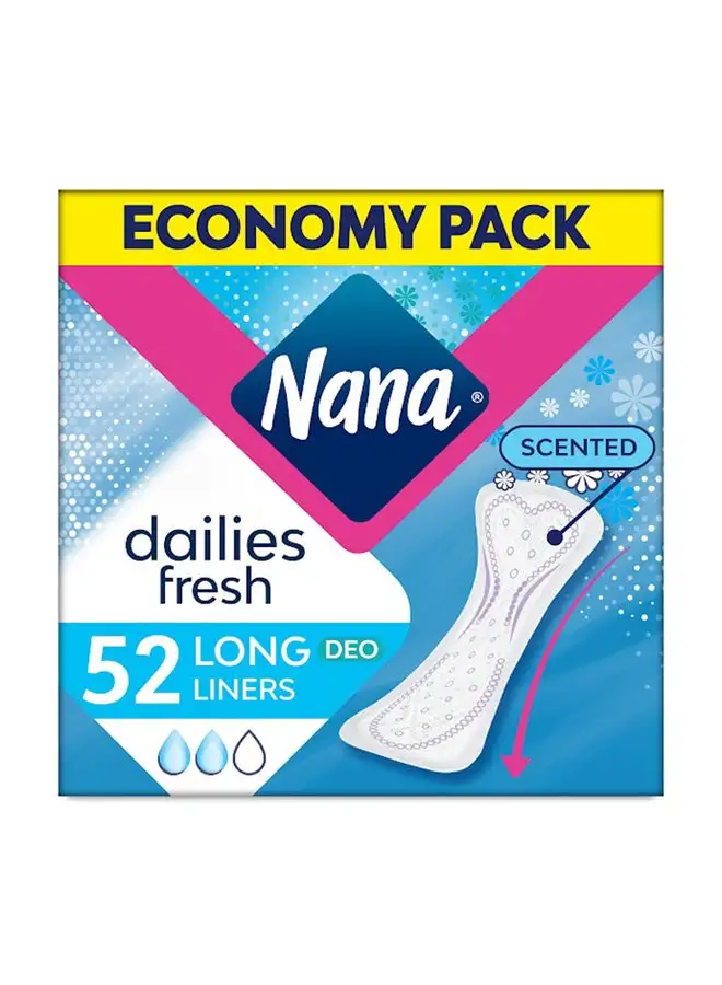 Nana 52-Piece Daily Fresh Long Panty Liners