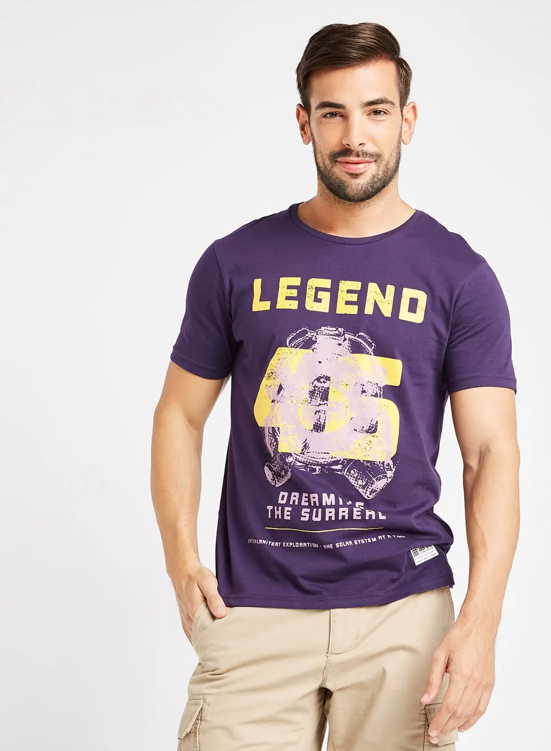 ABOF Legend Graphic T-Shirt Purple/Yellow