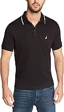 Nautica Men's Classic Fit Short Sleeve Dual Tipped Collar Polo Shirt