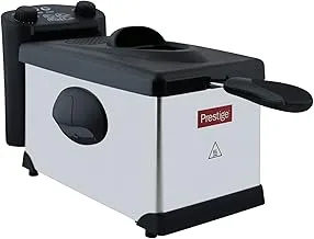 Prestige Stainless Steel Deep Fryer 8 Temp Settings 150 230C 3 Ltr, Stainless Steel Body, 1 Kg Basket PR54916, Silver