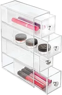 iDesign 36560EU 4-Drawer Vanity/Cosmetic Organizer, Set of 1, Clear