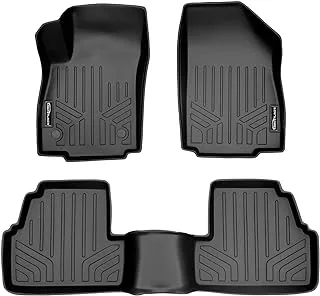 Smartliner Custom Fit Floor Mats 2 Row Liner Set Black Compatible With 2013-2022 Buick Encore / 2014-2022 Chevrolet Trax