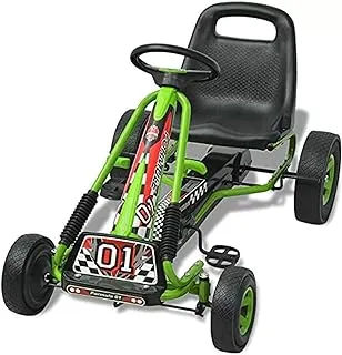 ميجا ستار - سيارة ركوب للأطفال Go Kart ، خضراء ، W15-GREEN-D