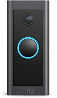 Ring Video Doorbell Wired by Amazon | HD Video, Motion Detection, hardwired installation, works with 8-24 VAC (requires Ring Adaptor for 220-240 VAC) | 30-day free trial of Ring Protect