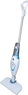 Black+Decker 1300W Steam Mop With Superheated Steam, Swivel Head And Microfibre Pad , White/Blue - Fsm1605-B5, 2 Years Warranty