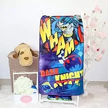 WarnerBros Dc Comics Batman Microfiber Beach Bath Towel For Kids, , Multicolor, Trha1925, 55 x 110 cm