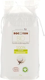 Bocoton 100% Organic Bio Square Pads For MakEUp 40S