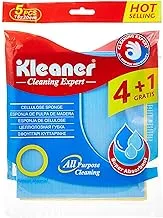 Kleaner Cellulose Sponge (Pack of 5) 18 x 20 CM Perfect for Cleaning Household Auto Appliances