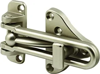 Defender Security Swing Bar Door Guard With High Security Auxiliary Lock, Satin Nickel Finish, 1-Pack, U 11316