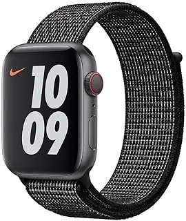 سوار رياضي من النايلون لساعة أبل 40 مم 38 مم ، حزام بديل ناعم لـ iWatch Series 4/3/2/1 (أسود)