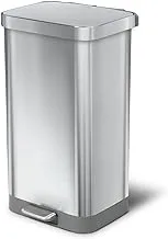 Glad Stainless Steel Step Trash Can With Clorox Odor Protection | Large Metal Kitchen Garbage Bin With Soft Close Lid, Foot Pedal And Waste Bag Roll Holder, 20 Gallon, All Stainless