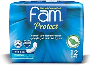 Fam Protect Sanitary Napkins - Maximum 33Cm, 12 Pads